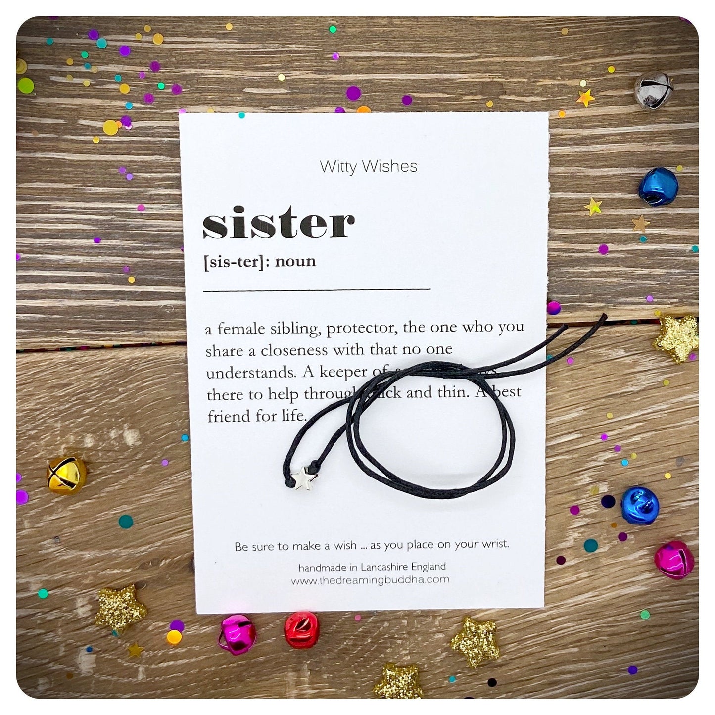 Sister Dictionary Definition, Sibling Wish Bracelet, Sister Gift, Sister Wish Bracelet, Twin Birthday Gift.