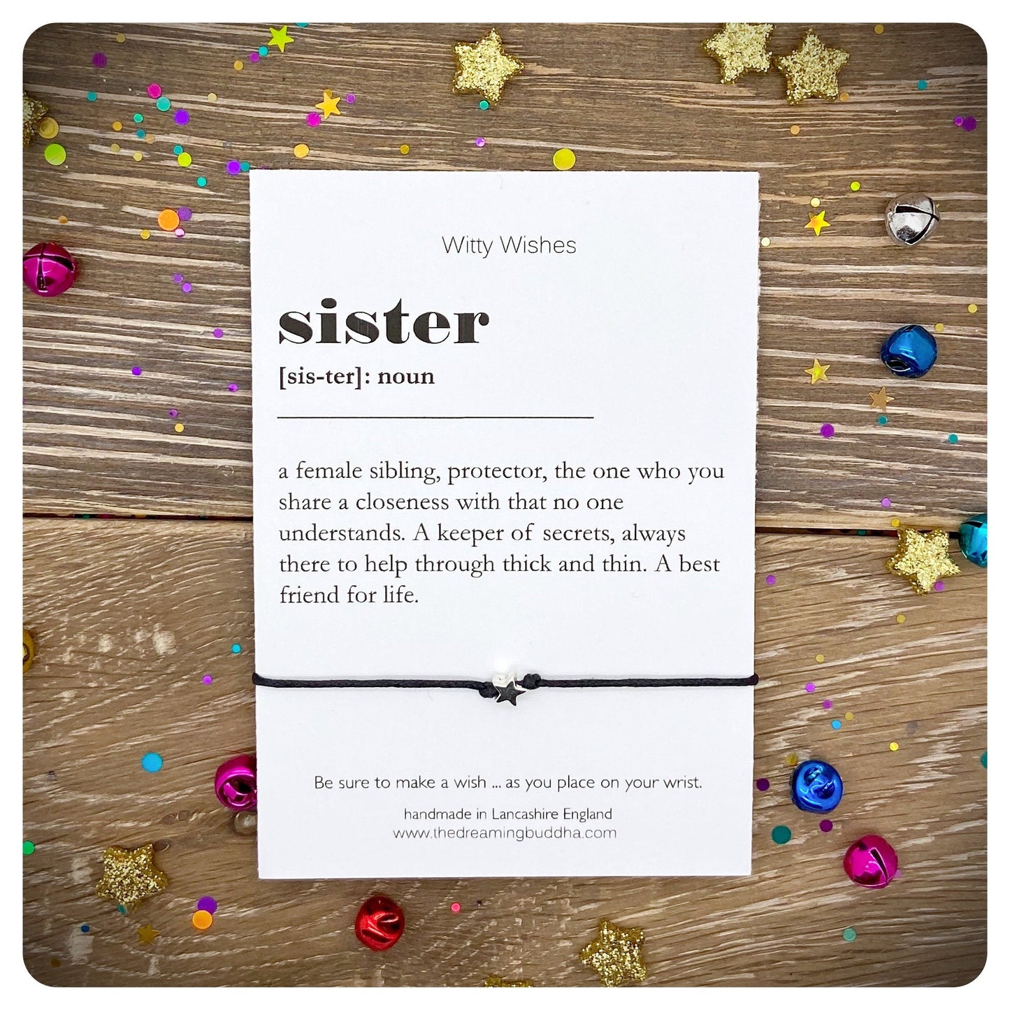 Sister Dictionary Definition, Sibling Wish Bracelet, Sister Gift, Sister Wish Bracelet, Twin Birthday Gift.