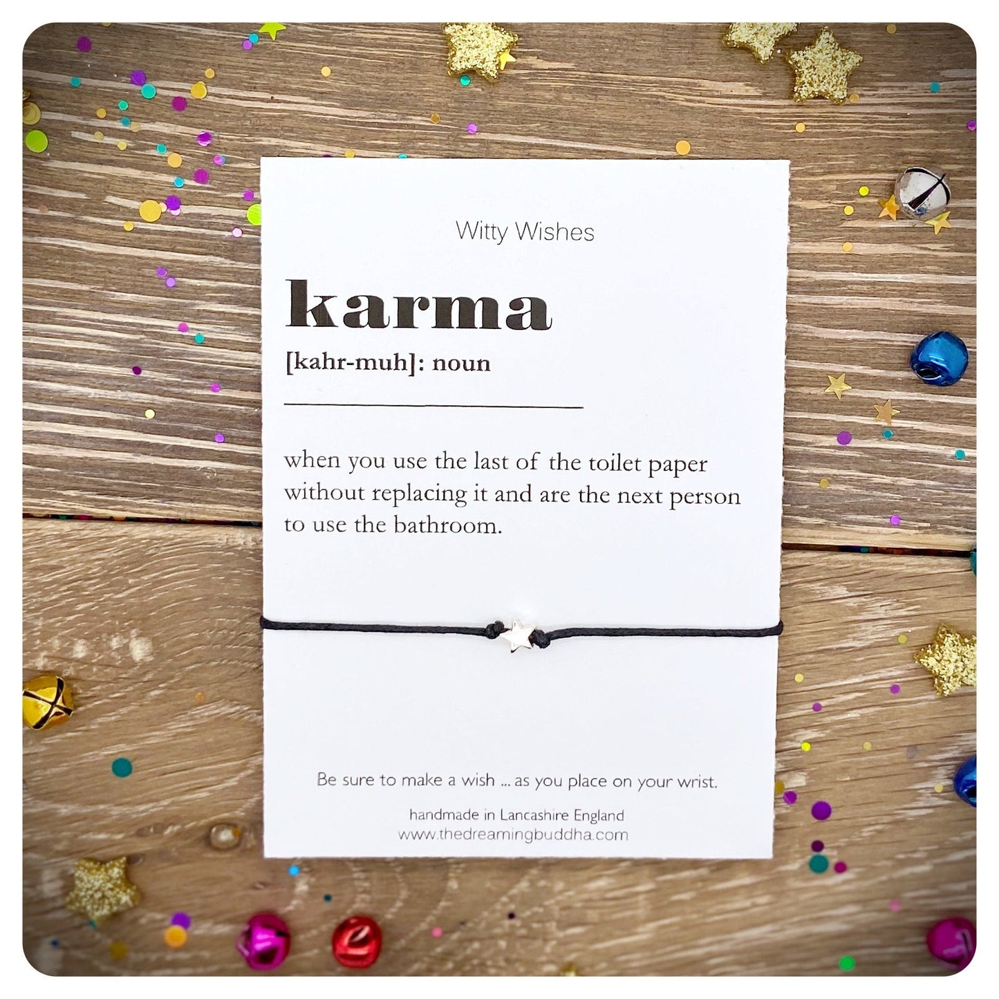Karma Dictionary Definition, Karma Wish Bracelet, Yoga Bracelet, Karma Wishlet, Friendship Bracelet