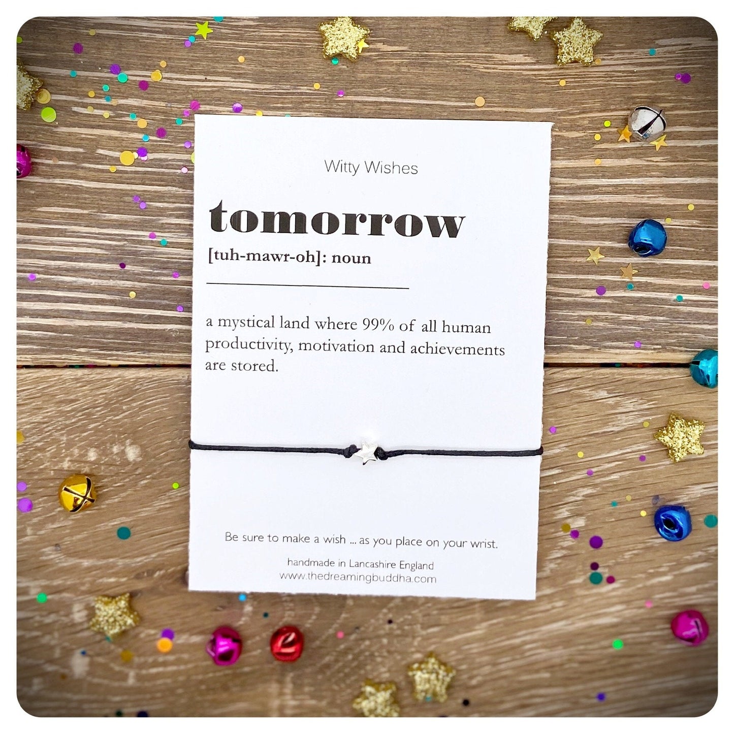 Tomorrow Dictionary Definition, Tomorrow Wish Bracelet, Friendship Bracelet, Gift For Family