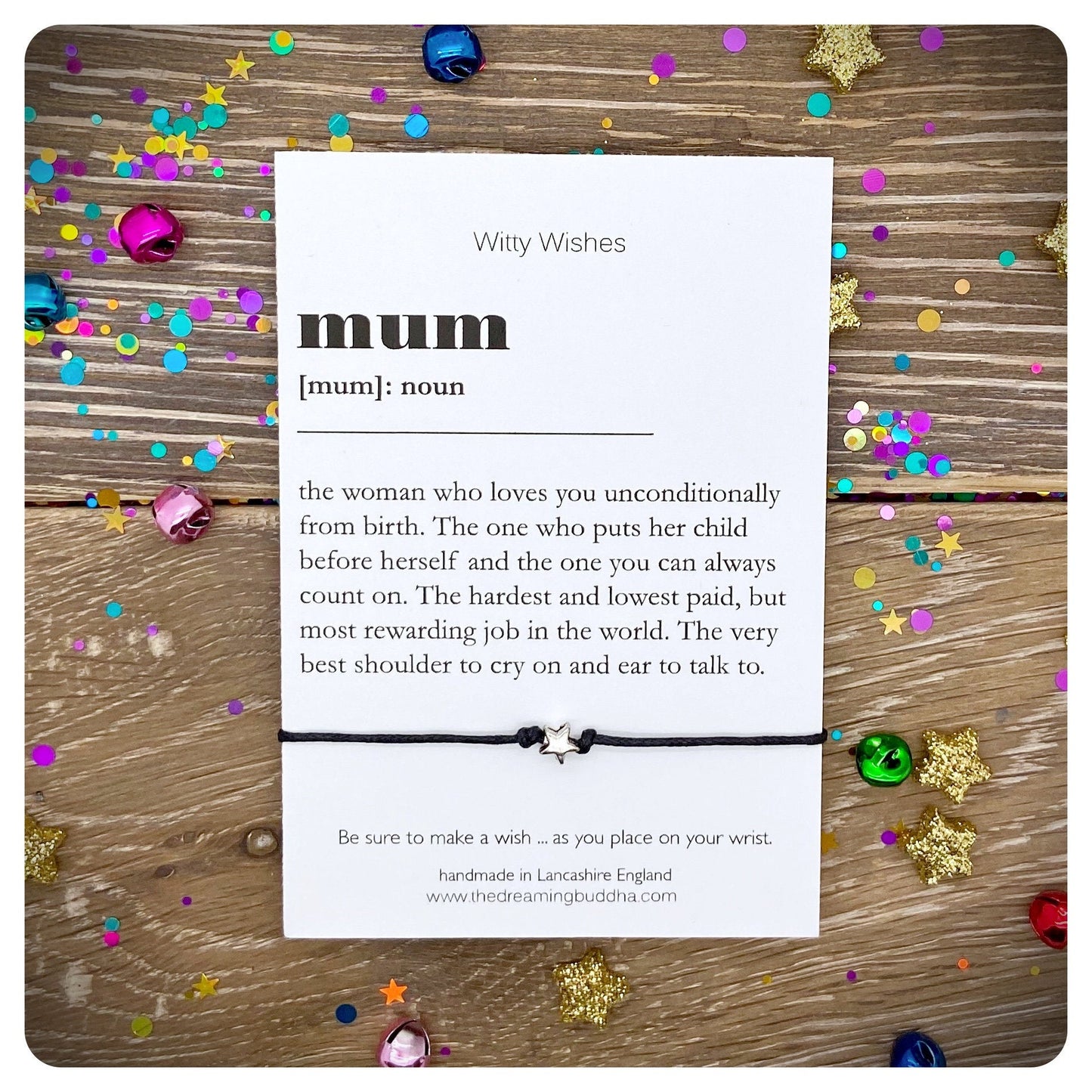 Mum Dictionary Definition, Mum definition Wish Bracelet, Mother’s Day Gift, Mum Birthday Present