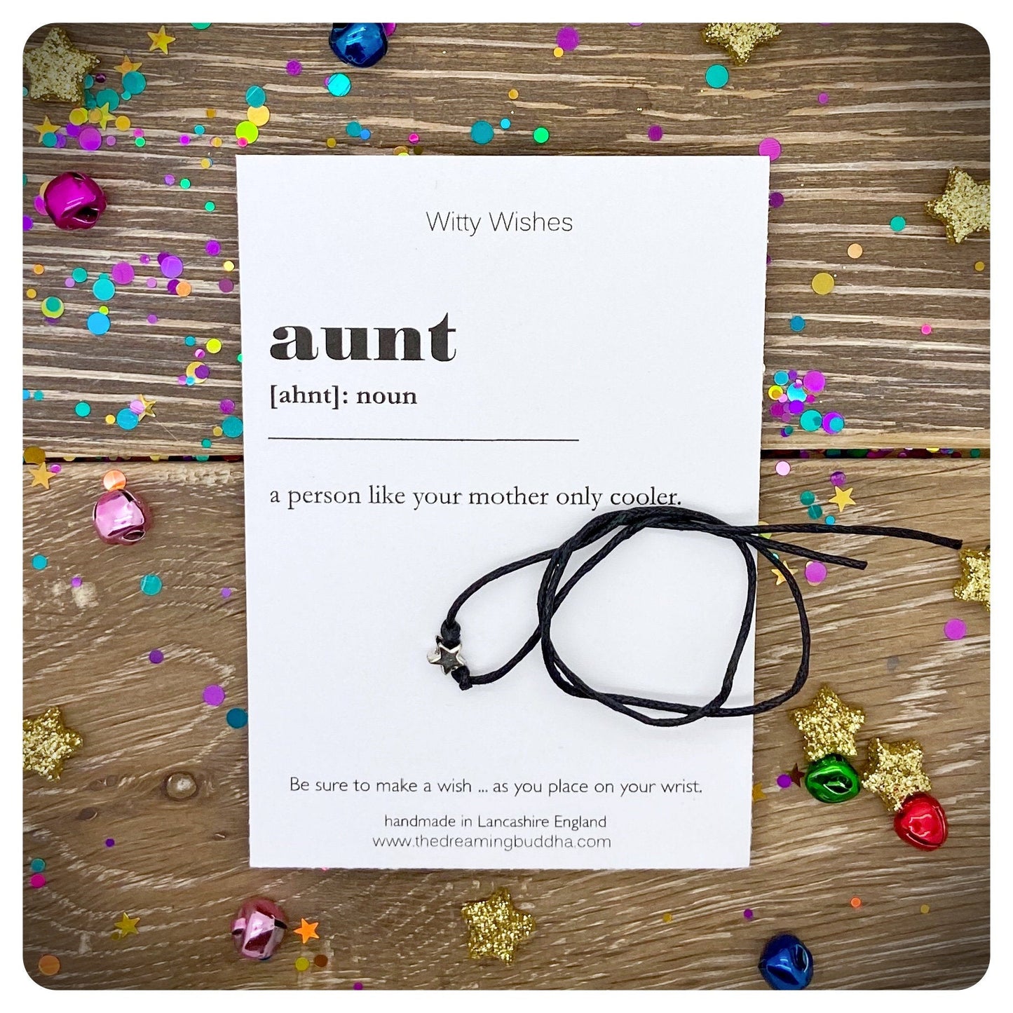 Aunt Dictionary Definition, Aunt Definition Wish Bracelet, Cool Aunt Gift, Best Aunt Present