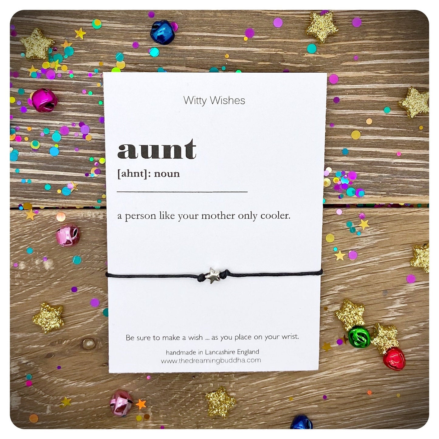 Aunt Dictionary Definition, Aunt Definition Wish Bracelet, Cool Aunt Gift, Best Aunt Present