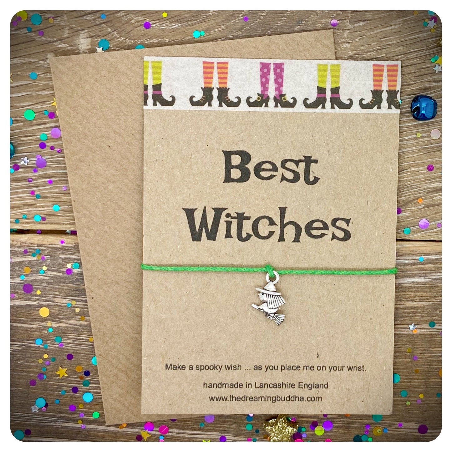 3 x Best Witches Halloween Bracelets, Best Witches Friendship Bracelets, Halloween Party Favors, Three Halloween Wish Bracelets