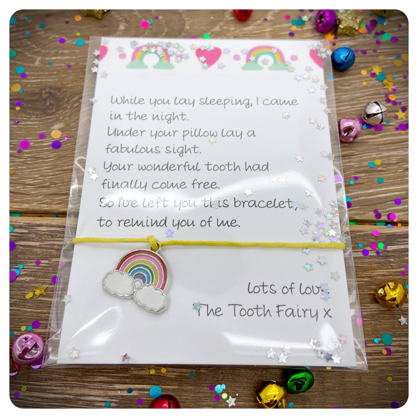 Tooth Fairy Message Card, Tooth Fairy Wish Bracelet, Tooth Fairy Keepsake, Girls Lost Tooth Gift, Boys Tooth Fairy, Tooth Fairy Note