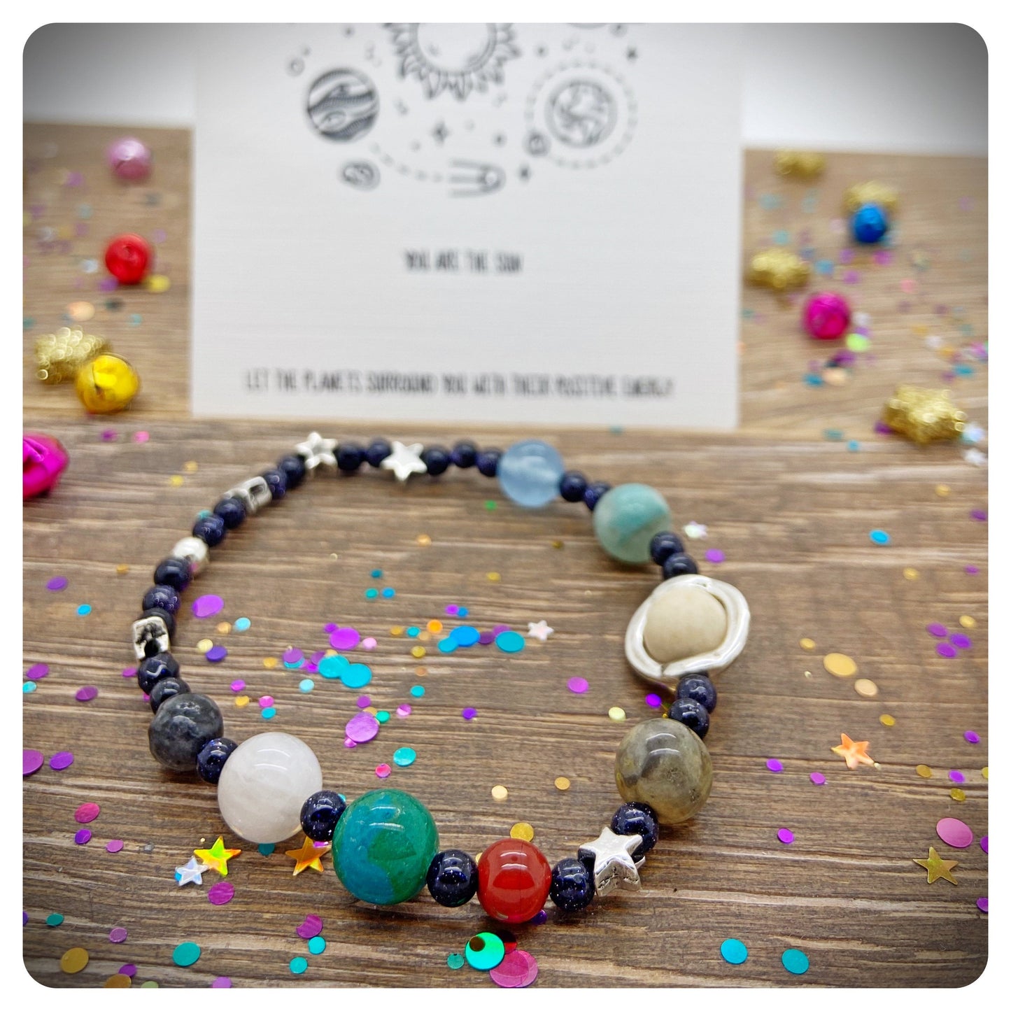 Planet Appreciation Bracelet, Thank You Above And Beyond Gift, Thank You Space Bracelet, Unique Thank You Gift, Employee Card