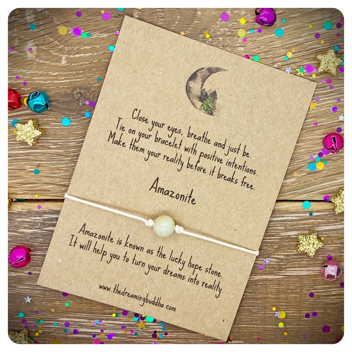 Amazonite Intentions Bracelet, Lucky Wish Bracelet, Aries Birthstone Bracelet, Hope and Harmony Crystal, Gemstone Wish, Success Bracelet