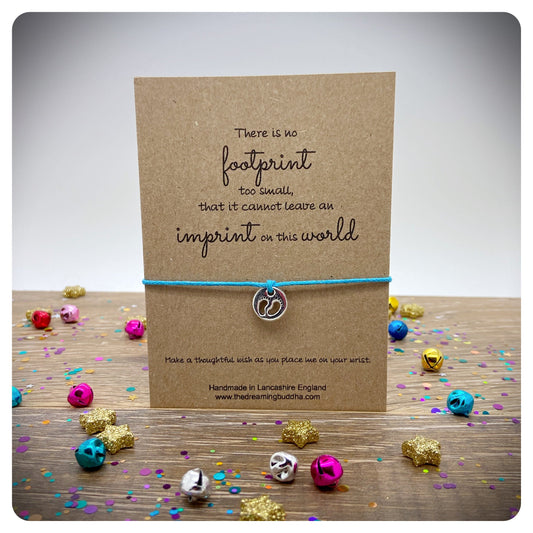 Infant Loss Memorial Card, Baby Remembrance Wish Bracelet, Child Loss Sympathy Card, Miscarriage Condolence Gift