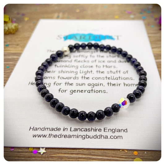 Elements Sparkle Crystal Bracelet, Dainty Space Bracelet, Star Dust Poem Card, Galaxy Bracelet, Solar System Gift