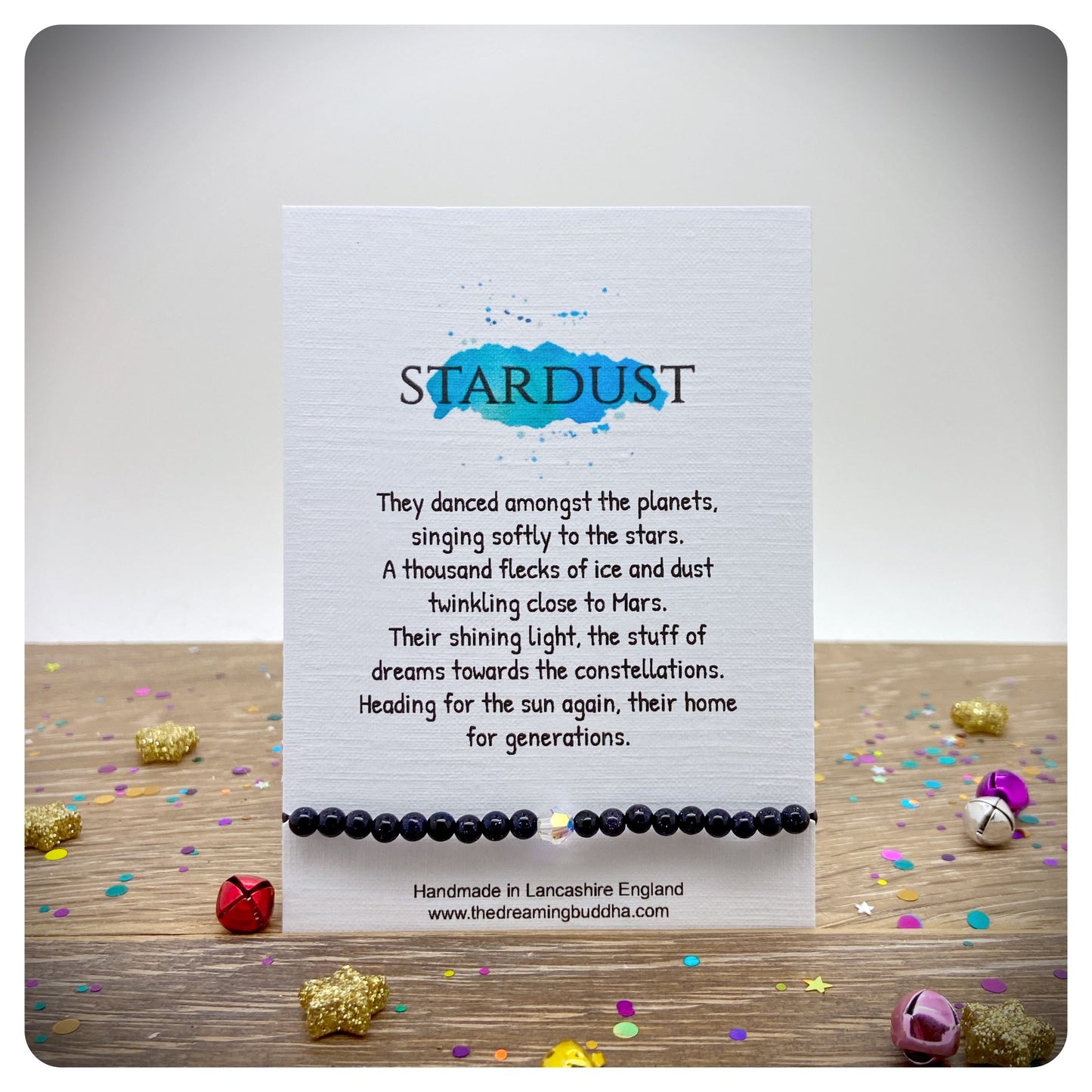 Elements Sparkle Crystal Bracelet, Dainty Space Bracelet, Star Dust Poem Card, Galaxy Bracelet, Solar System Gift