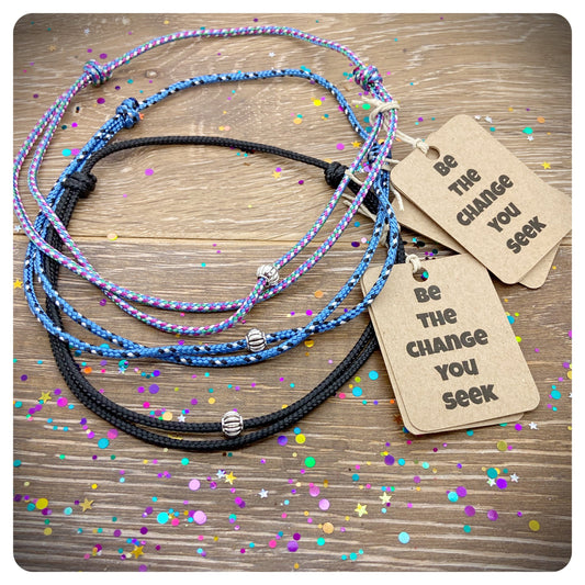 Recycled Cord Necklace, Simple Recycled Bottle Necklace, Adjustable Eco Necklace, Eco Ocean Gift, Recycled Cord Choker