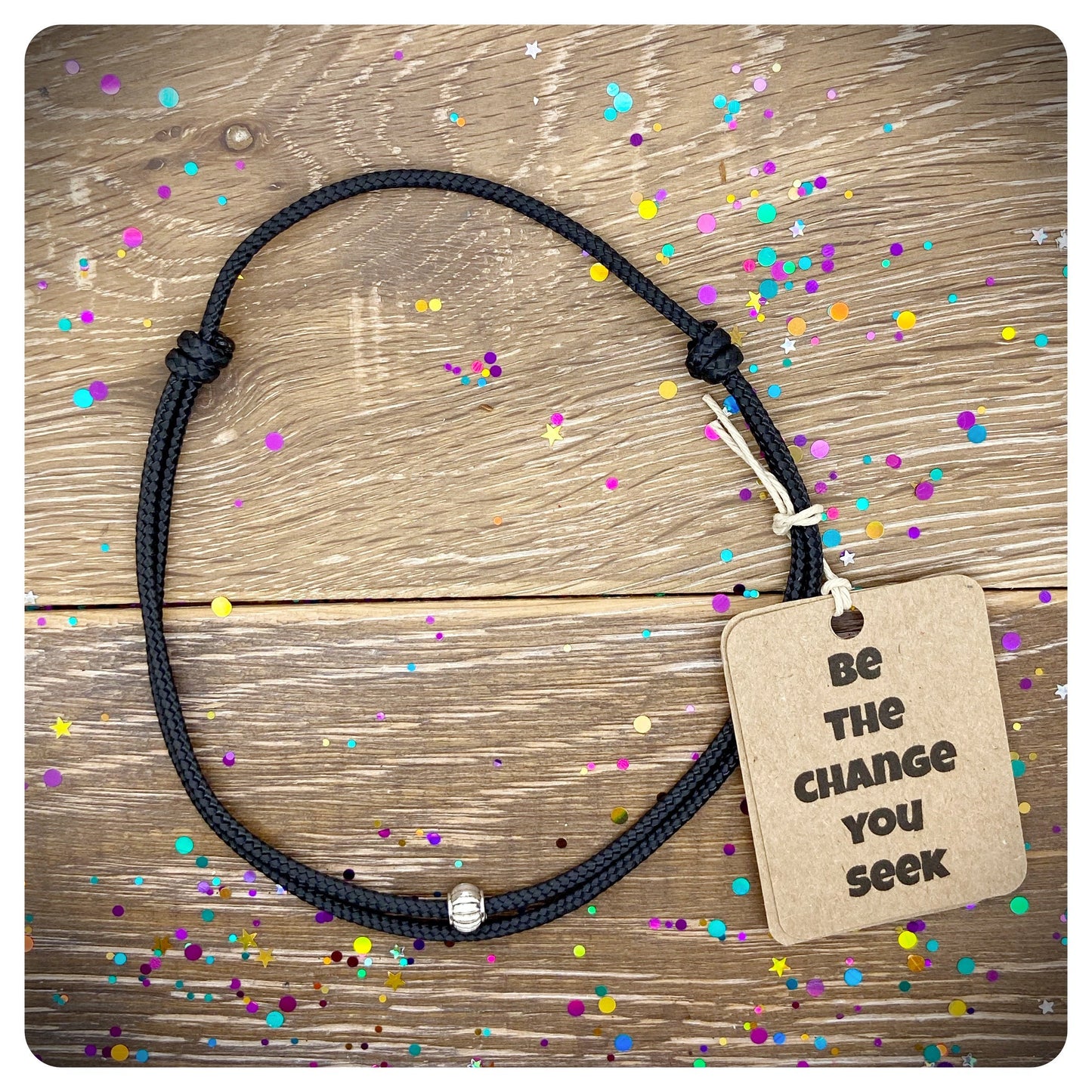 Recycled Cord Necklace, Simple Recycled Bottle Necklace, Adjustable Eco Necklace, Eco Ocean Gift, Recycled Cord Choker