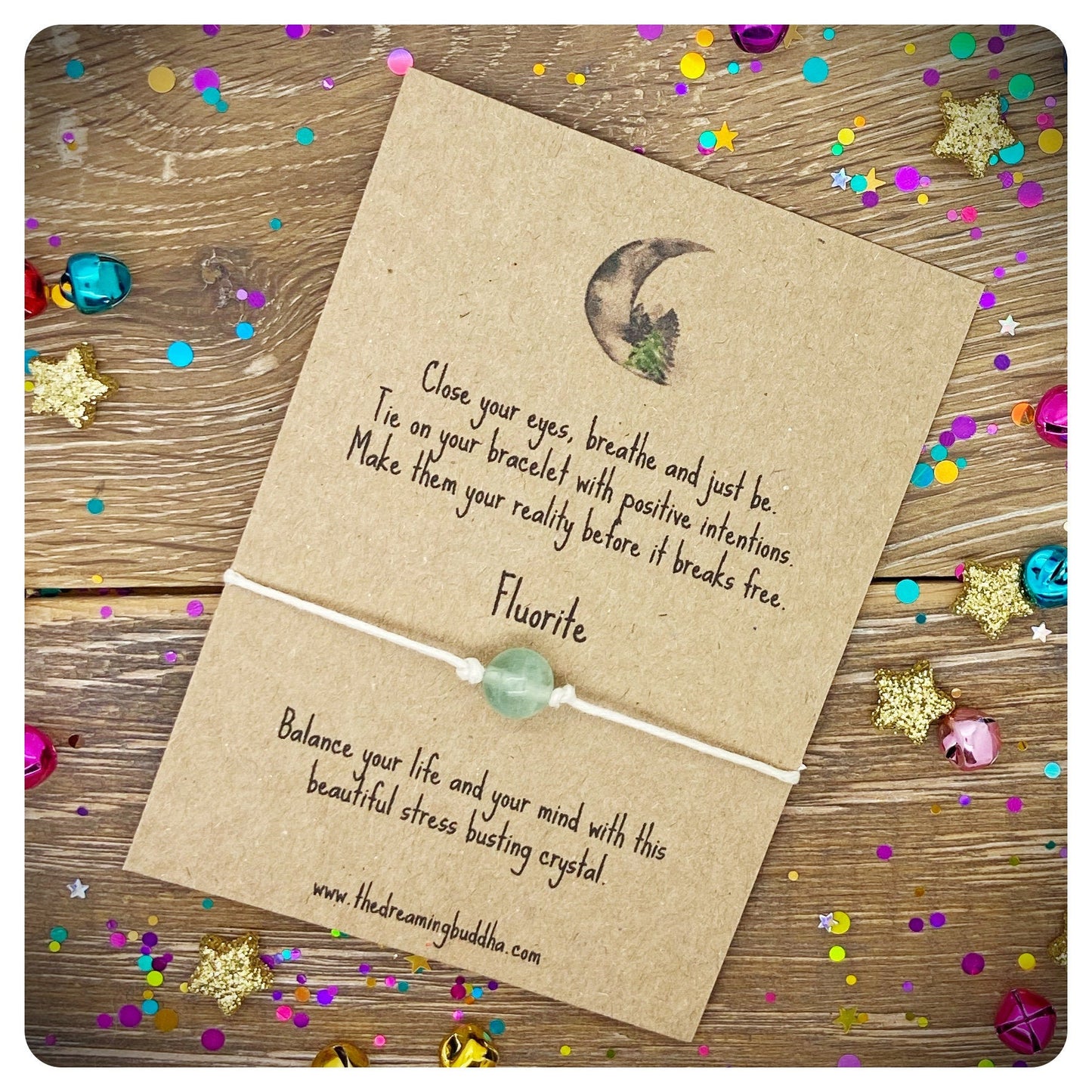 Anxiety Stress Bracelet, Fluorite Wish Bracelet, Emotional Balance Bracelet, Stress Relief Gift, Harmony Crystal, Rainbow Fluorite Gemstone