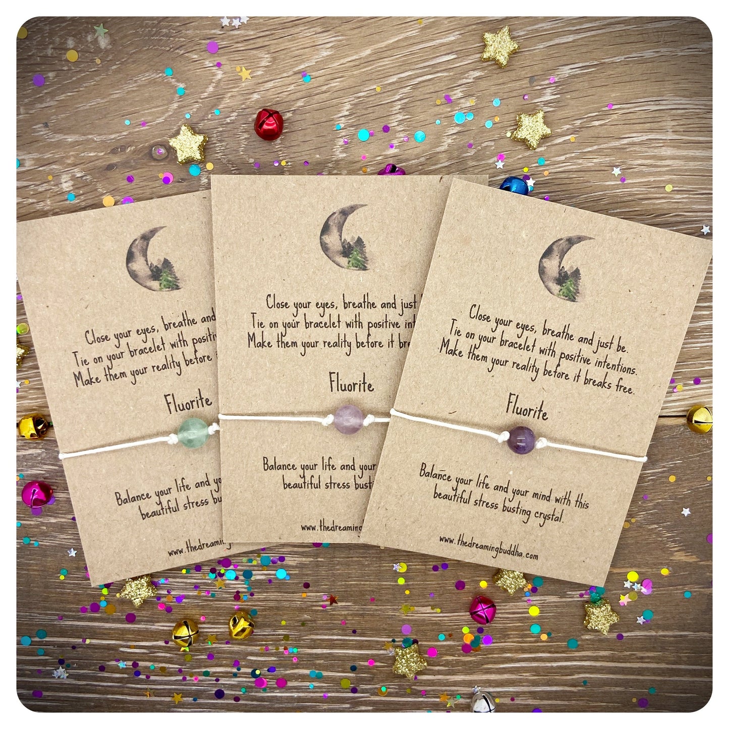 Anxiety Stress Bracelet, Fluorite Wish Bracelet, Emotional Balance Bracelet, Stress Relief Gift, Harmony Crystal, Rainbow Fluorite Gemstone