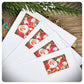Christmas Santa Stamp White Mini Envelopes