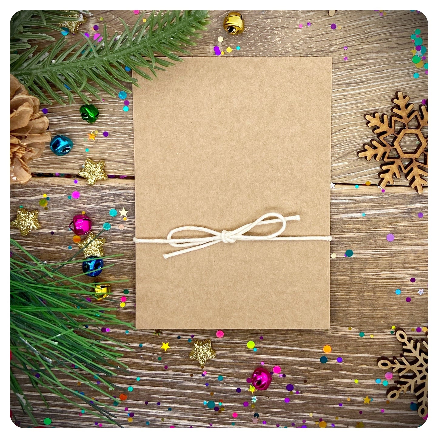 Save The Seas Christmas Card, Christmas Eco Wish Bracelet, Xmas Postal, Eco Gift, Save The Sea- Sons Greetings Card