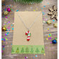 Diamanté Candy Cane Pendant Necklace, Novelty Christmas Jewellery, Cute Secret Santa Gift, Xmas Stocking Filler, Enamel Candy Cane Jewelry