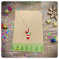 Candy Cane Necklace & Earrings Set, Novelty Christmas Jewellery Set, Stocking Filler Jewellery, Xmas Candy Cane Necklace Gift