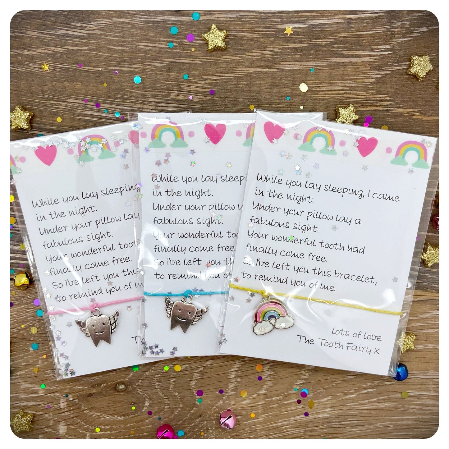 Tooth Fairy Message Card, Tooth Fairy Wish Bracelet, Tooth Fairy Keepsake, Girls Lost Tooth Gift, Boys Tooth Fairy, Tooth Fairy Note
