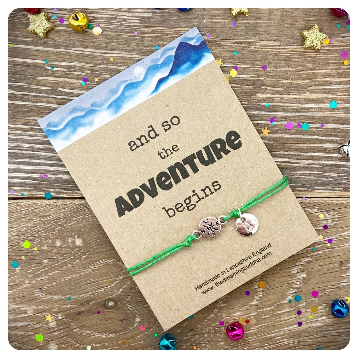 Travel Friendship Bracelet, Adventure Wish Bracelet, Travel Gift Card, Friend leaving Gift, Graduation Wish Bracelet, Travelling Gift