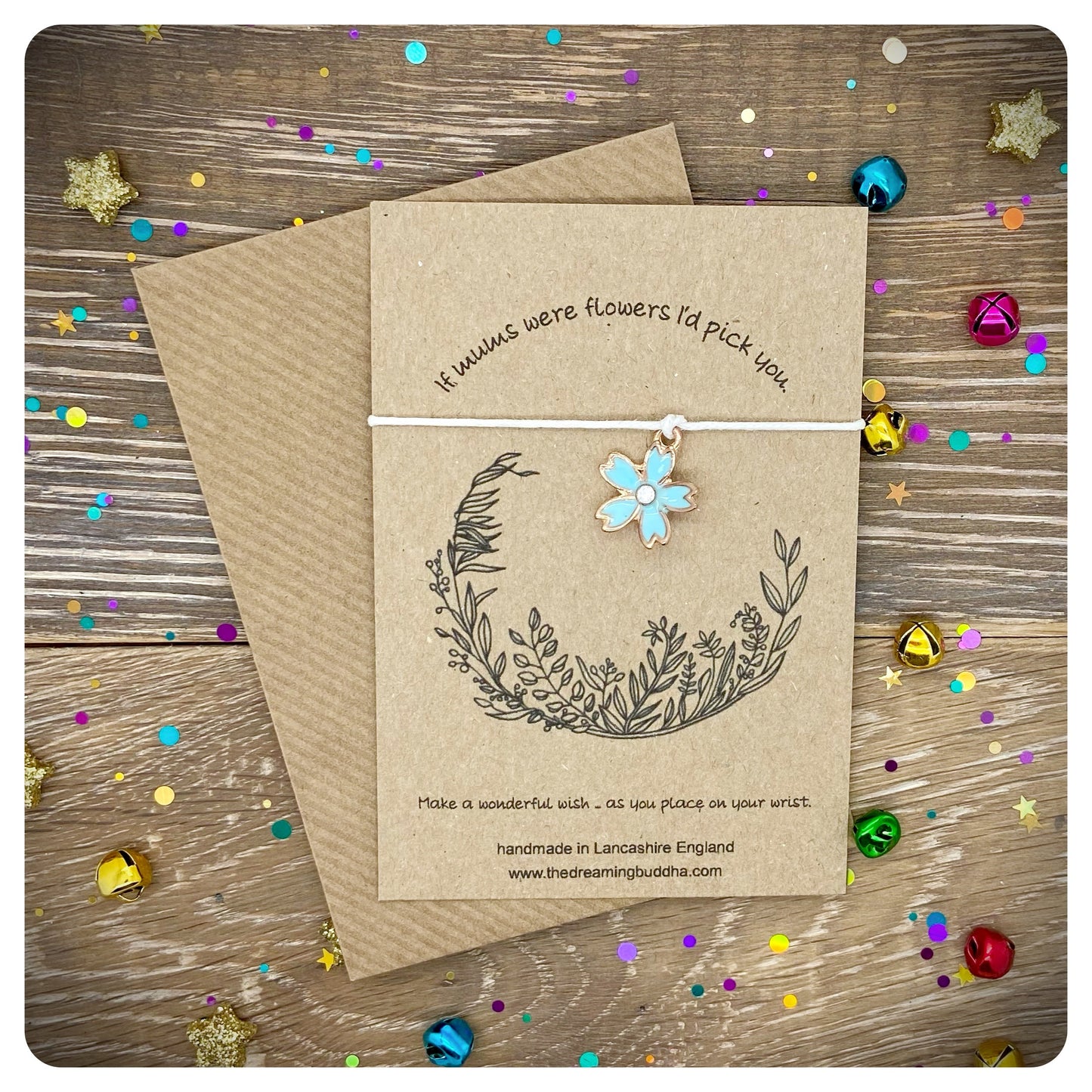 Mother’s Day Wish Bracelet, Handmade Mum Card, If Mums Were Flowers Gift, Present For Mummy