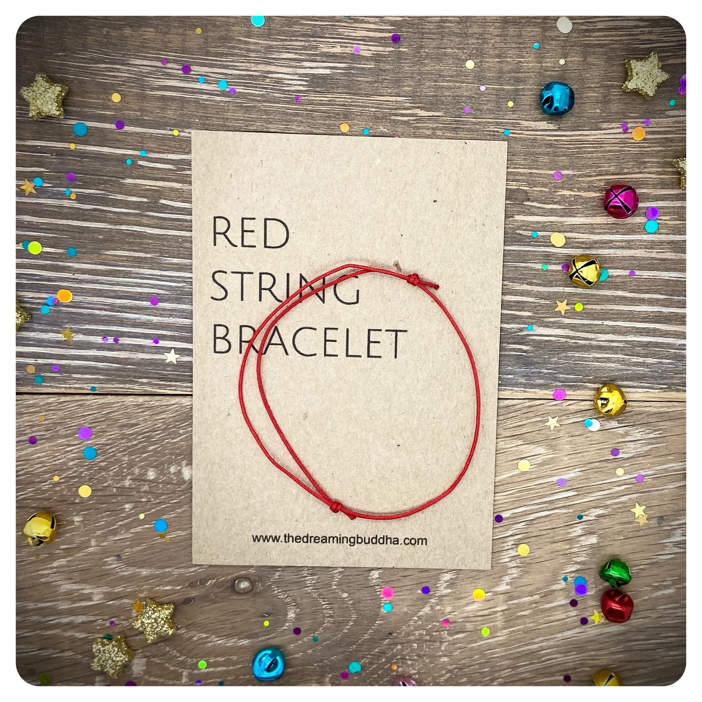 Red String Bracelet, Simple Cord Wish Bracelet, Protection Jewellery, Kabbalah Bracelet, Good Luck Card