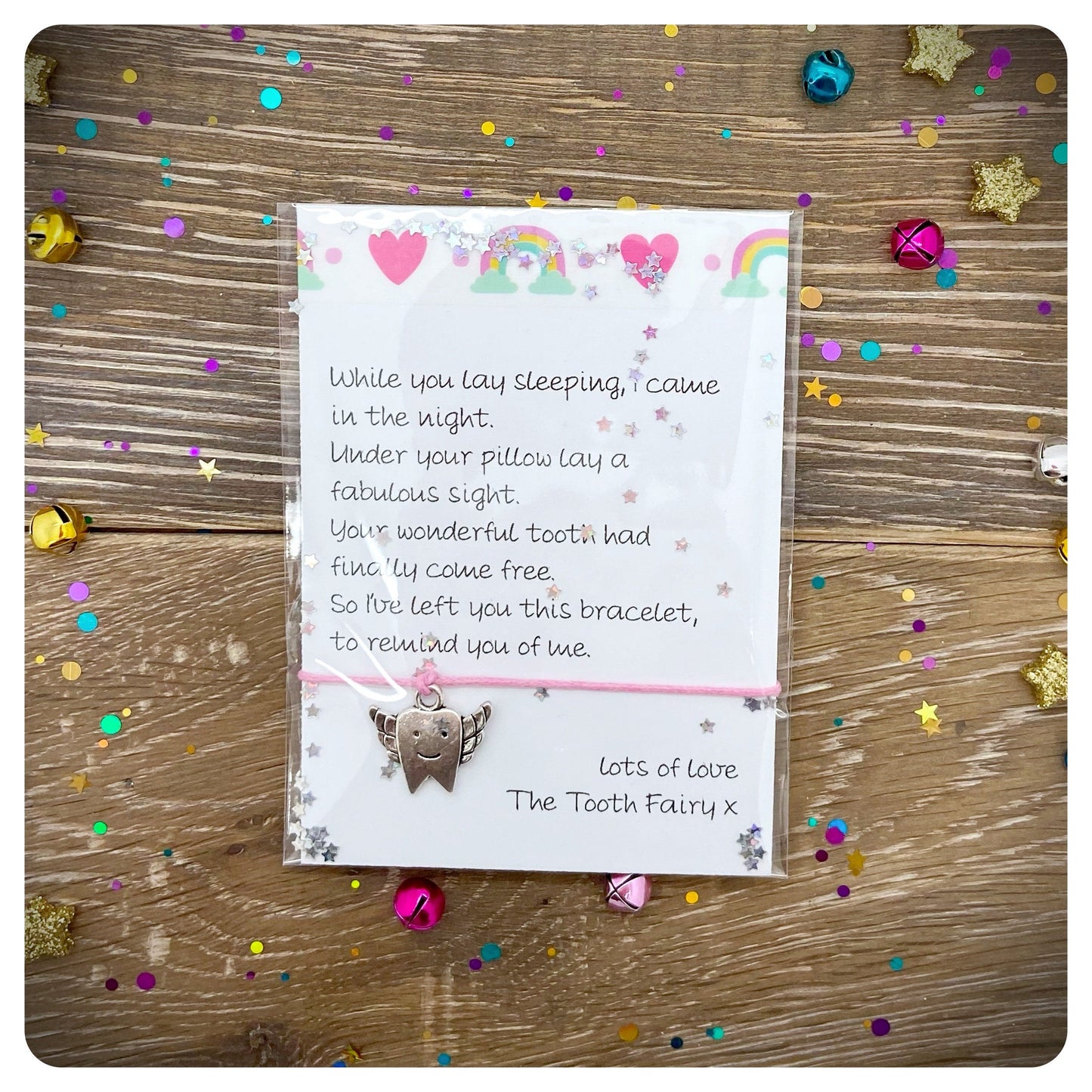 Tooth Fairy Message Card, Tooth Fairy Wish Bracelet, Tooth Fairy Keepsake, Girls Lost Tooth Gift, Boys Tooth Fairy, Tooth Fairy Note