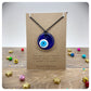 Imperfect Evil Eye Necklace, Flawed Evil Eye Jewellery, Adjustable Long Eye Necklace, Repurposed Glass Necklace, Handmade Nazar Jewellery