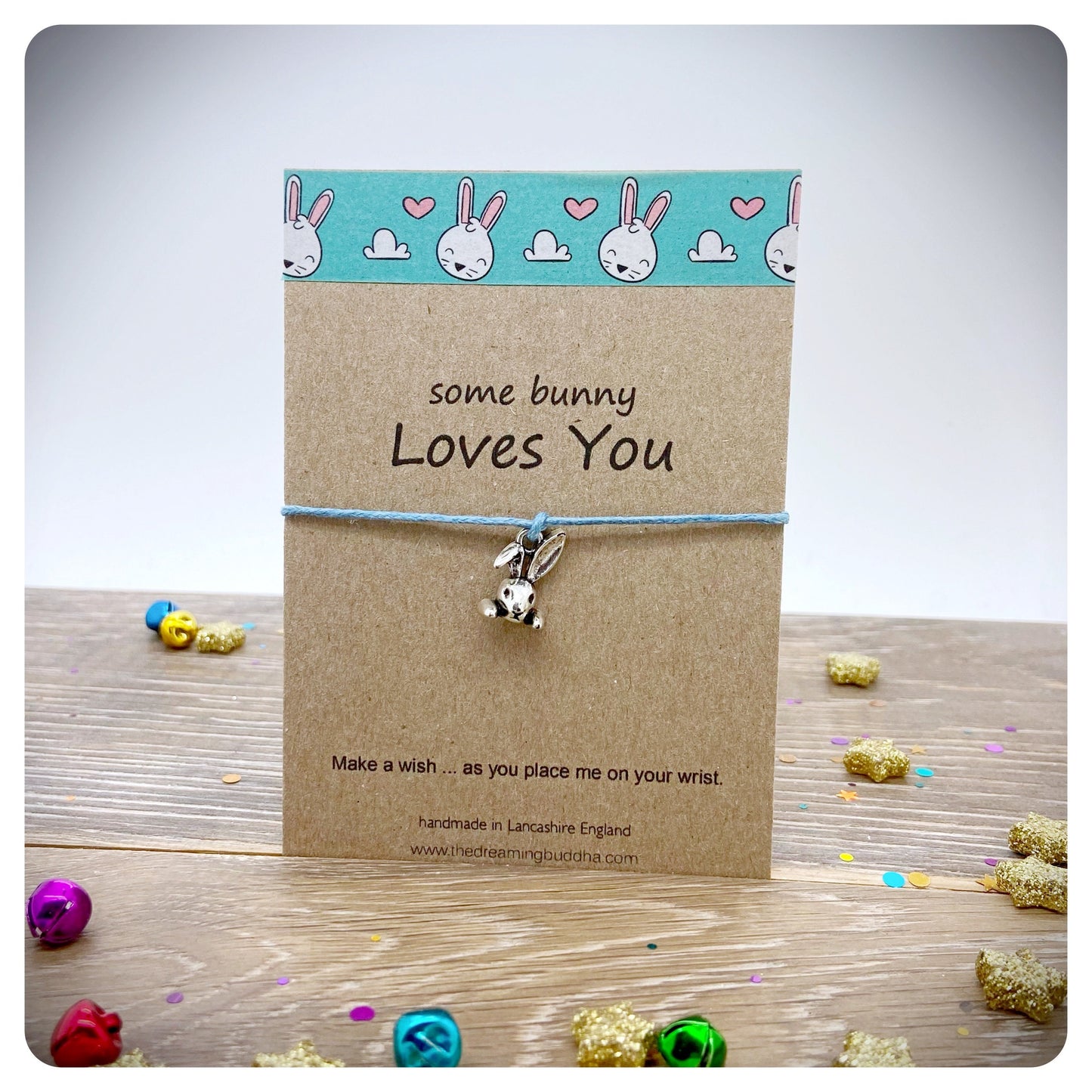 Pack Of Three Some Bunny Loves You Card, 925 Sterling Friendship Bracelets, Thinking Of You Present