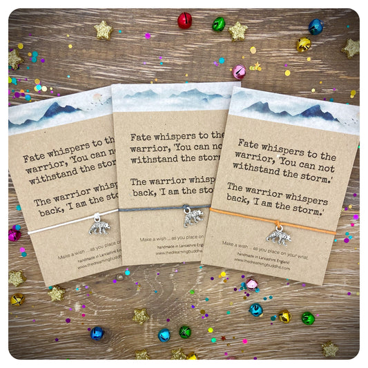 3 Fate Whispers Wish Bracelet Cards, Warrior Bracelets, Encouragement Gift Card, Go For It Gifts, Fate Whispers Wish Bracelets