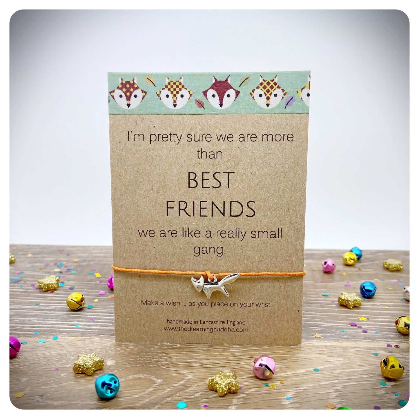 2 Best Friends Wish Bracelets, Special Friend String Bracelets, Set of Two Friendship Cards, Best Friends Like a Small Gang Gift