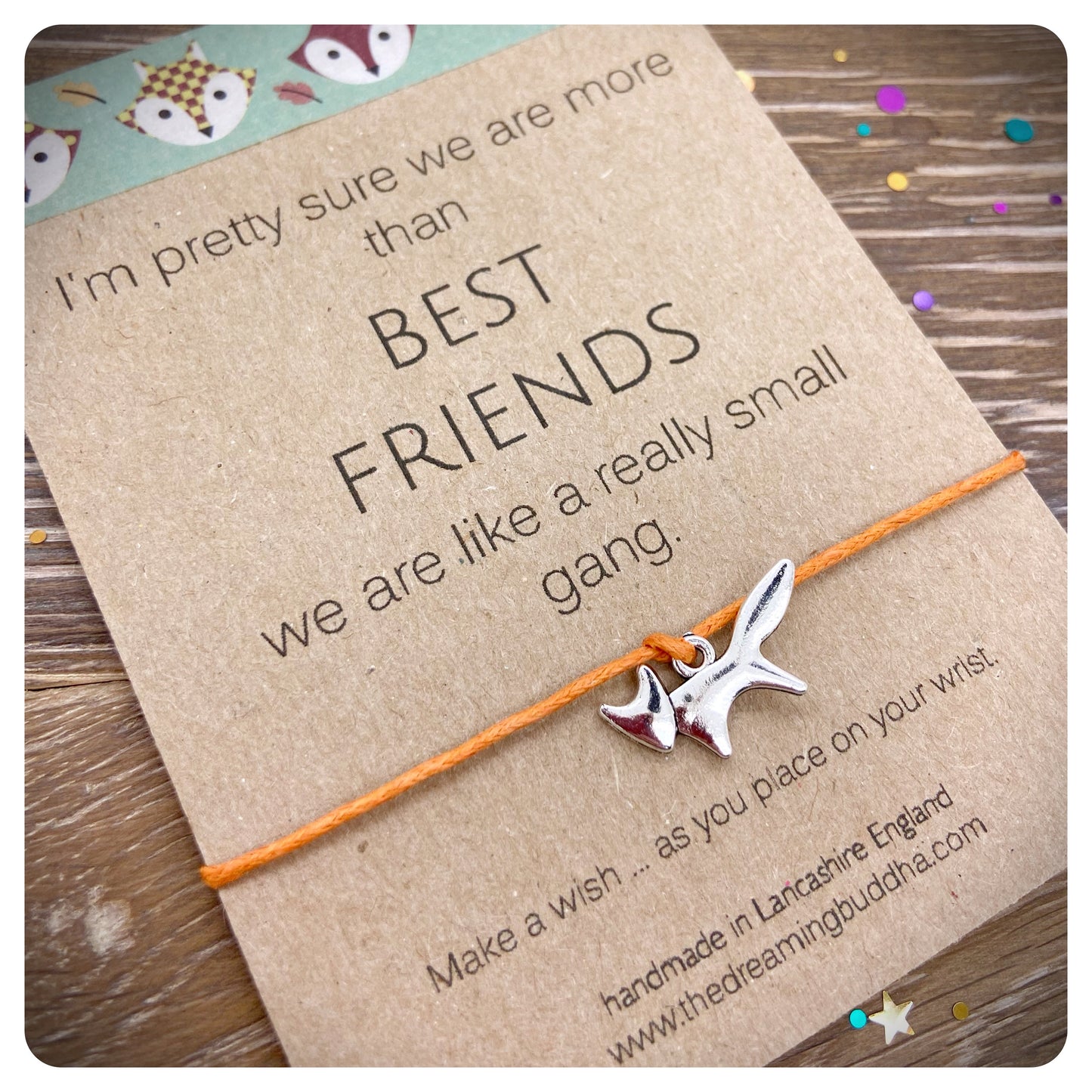 5 Best Friends Wish Bracelets, Matching Wish Bracelet Gifts, Girl Gang Cards, Friendship Leaving