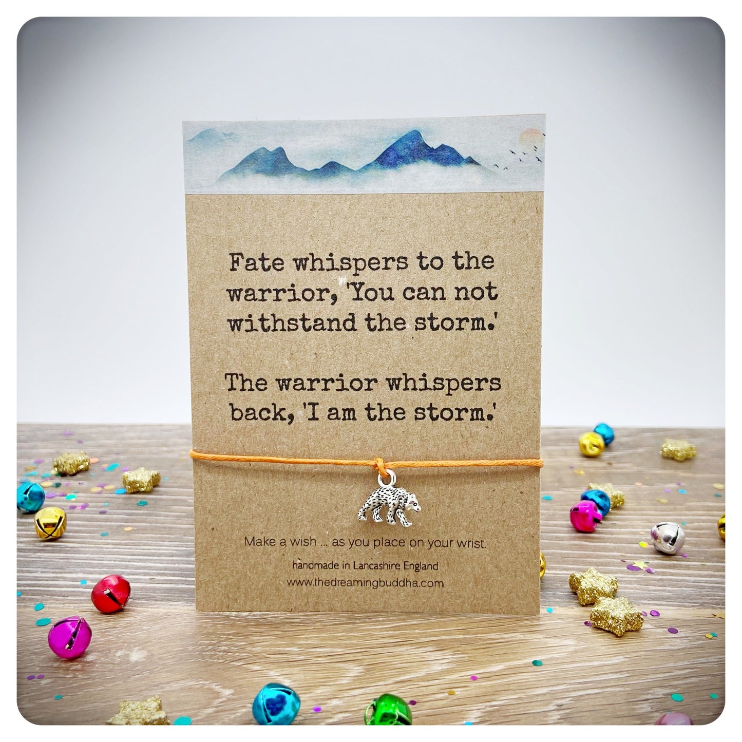 5 Fate Whispers Wish Bracelet Cards, Warrior Bracelets, Encouragement Gift Card, Go For It Gifts, Fate Whispers Wish Bracelets