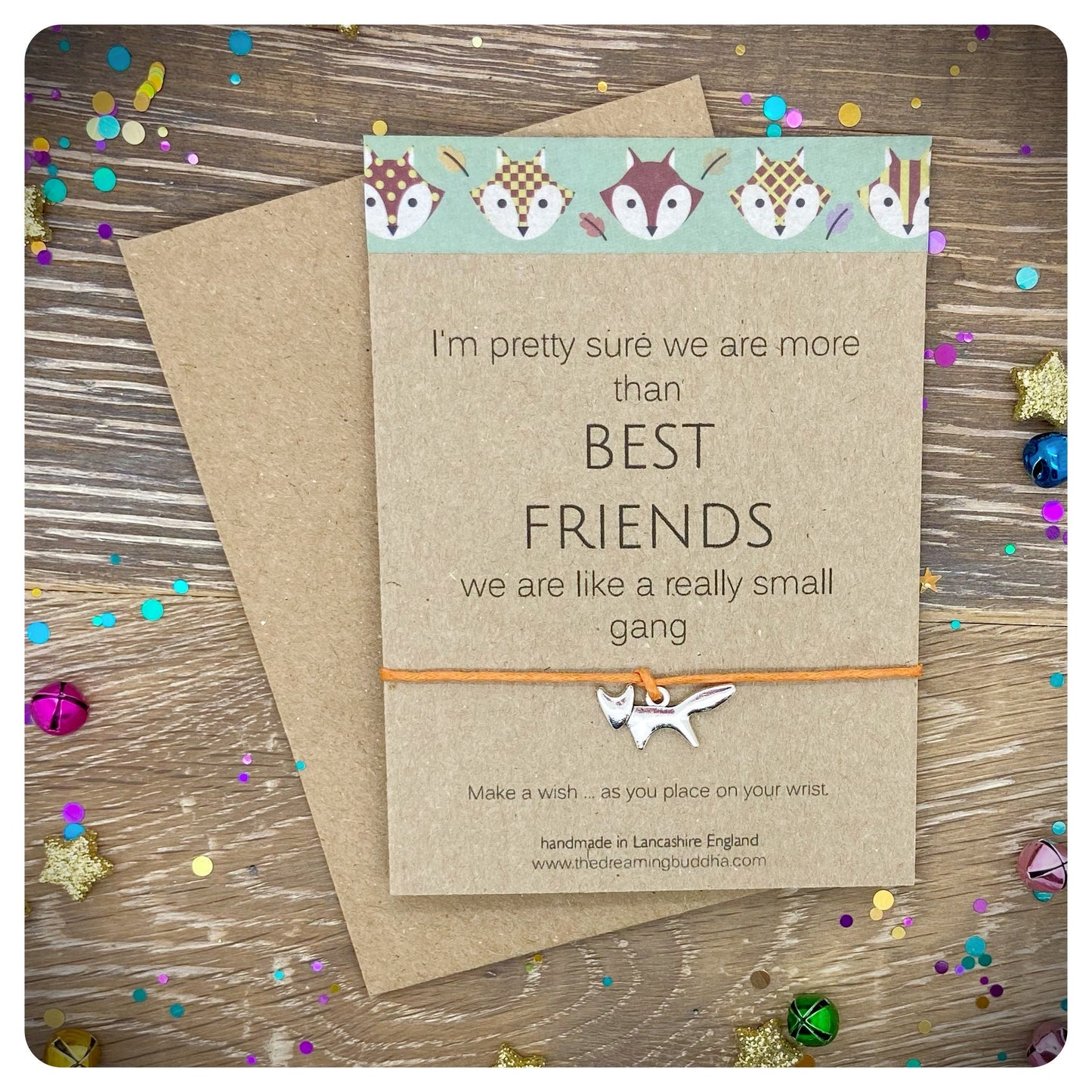 2 Best Friends Wish Bracelets, Special Friend String Bracelets, Set of Two Friendship Cards, Best Friends Like a Small Gang Gift