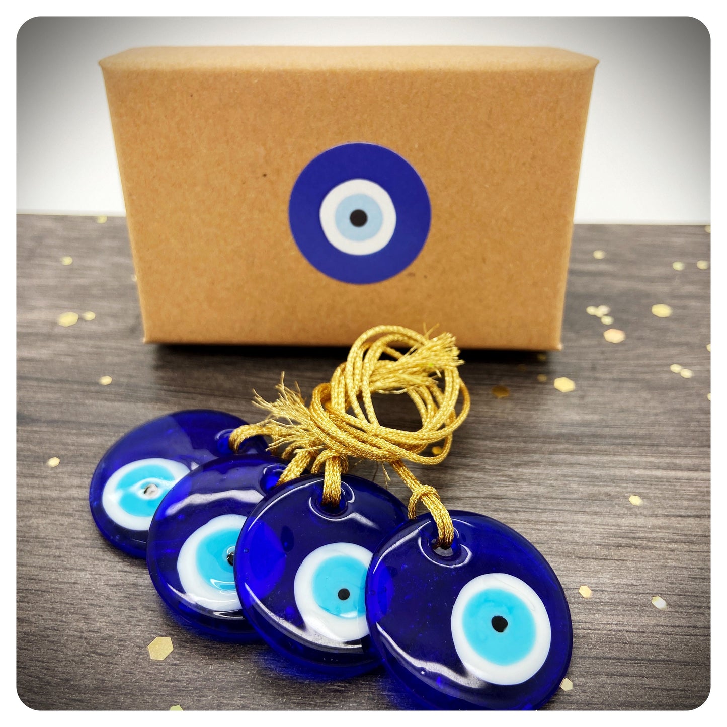 4 x Evil Eye Home Ornaments, Nazar Hanging Decorations