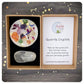 Clear Quartz Gemstone & Healing Candle, Positivity Gift