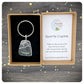 Clear Quartz Crystal Keyring, Personalised Positivity Keychain