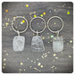 Clear Quartz Crystal Keyring, Personalised Positivity Keychain