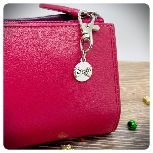 Pinky Promise Bag Charm, Best Friend Clip On Keyring, BFF School Gift, Friendship Gift, Promise Handbag Charm, Birthday Gift Friend