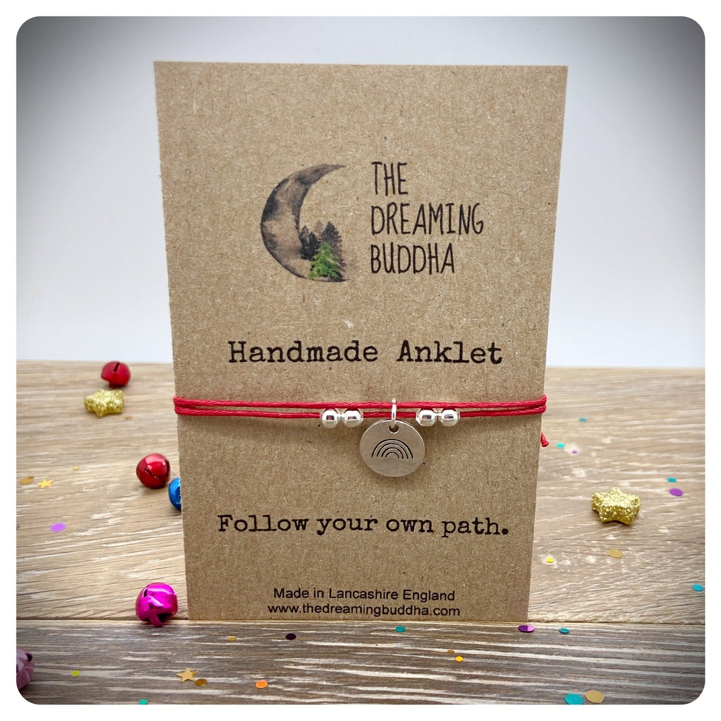 Rainbow Anklet, Gay Pride LGBTQ Jewellery, Thank You Rainbow Keyworker Gift, Rainbow Ankle Bracelet, Handmade Festival Anklet