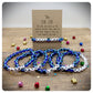 Evil Eye Stretch Bracelet x 2, Nazar Acrylic Beaded Bracelets, Blue Turkish Protection Talismans
