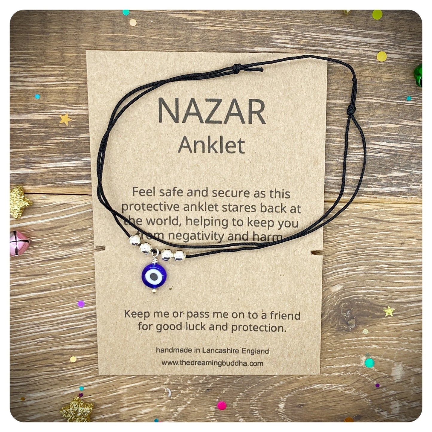 Nazar Anklet, Adjustable Beaded Evil Eye Ankle Bracelet, Evil Eye Protection Anklet