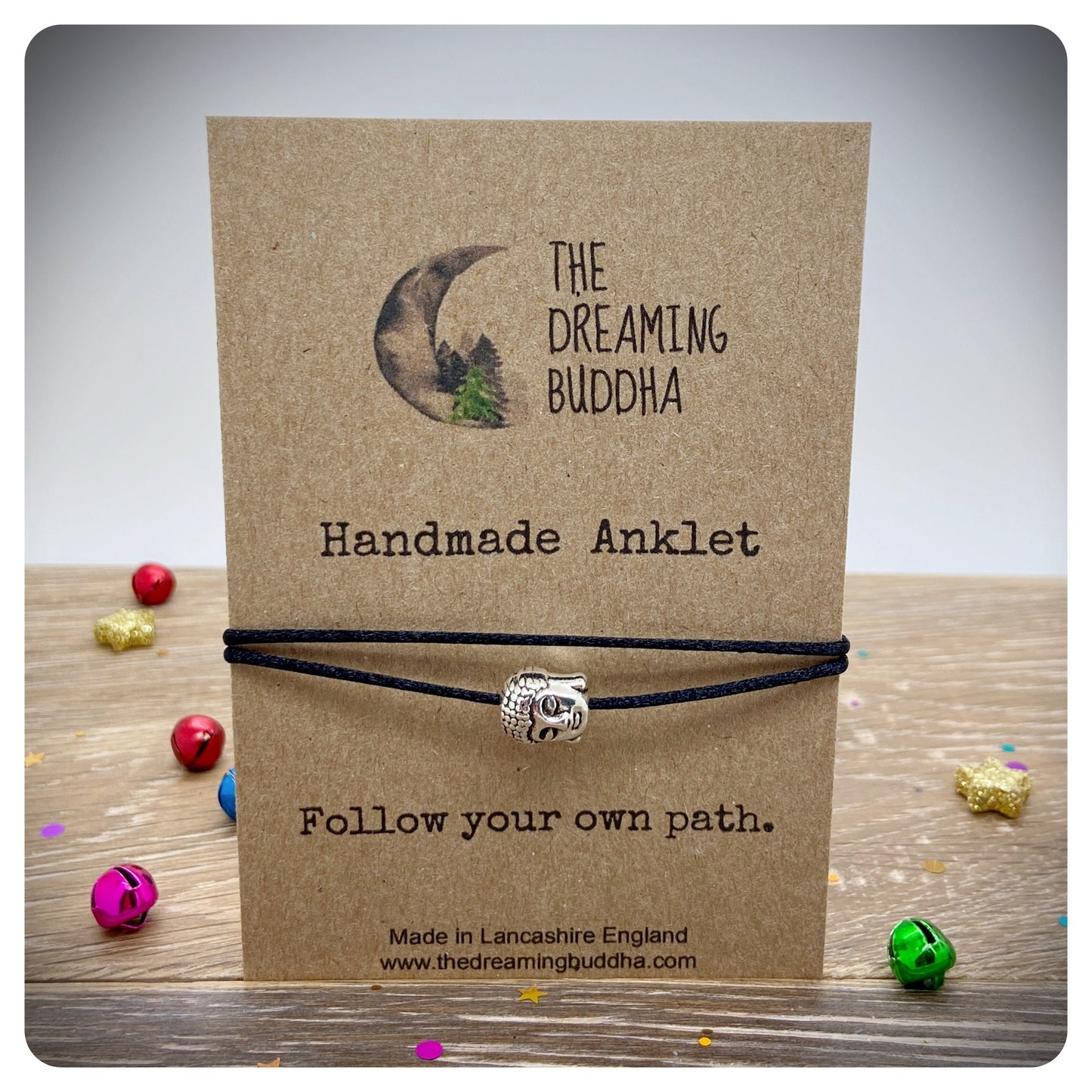 2 Handmade Waterproof Buddha Anklets, Spiritual Couple Gift, Buddha Bead Anklets, Tibetan His And Hers Anklet
