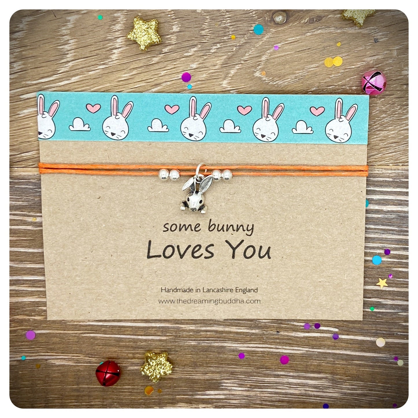 Cute Bunny Anklet, Some Bunny Loves You Gift, Handmade Rabbit Anklet, Adjustable Summer Anklet