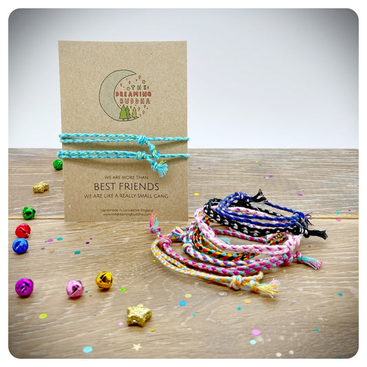 2 x Friendship Bracelets, 3 x Best Friend Bracelets, Best Friend Small Gang Gift