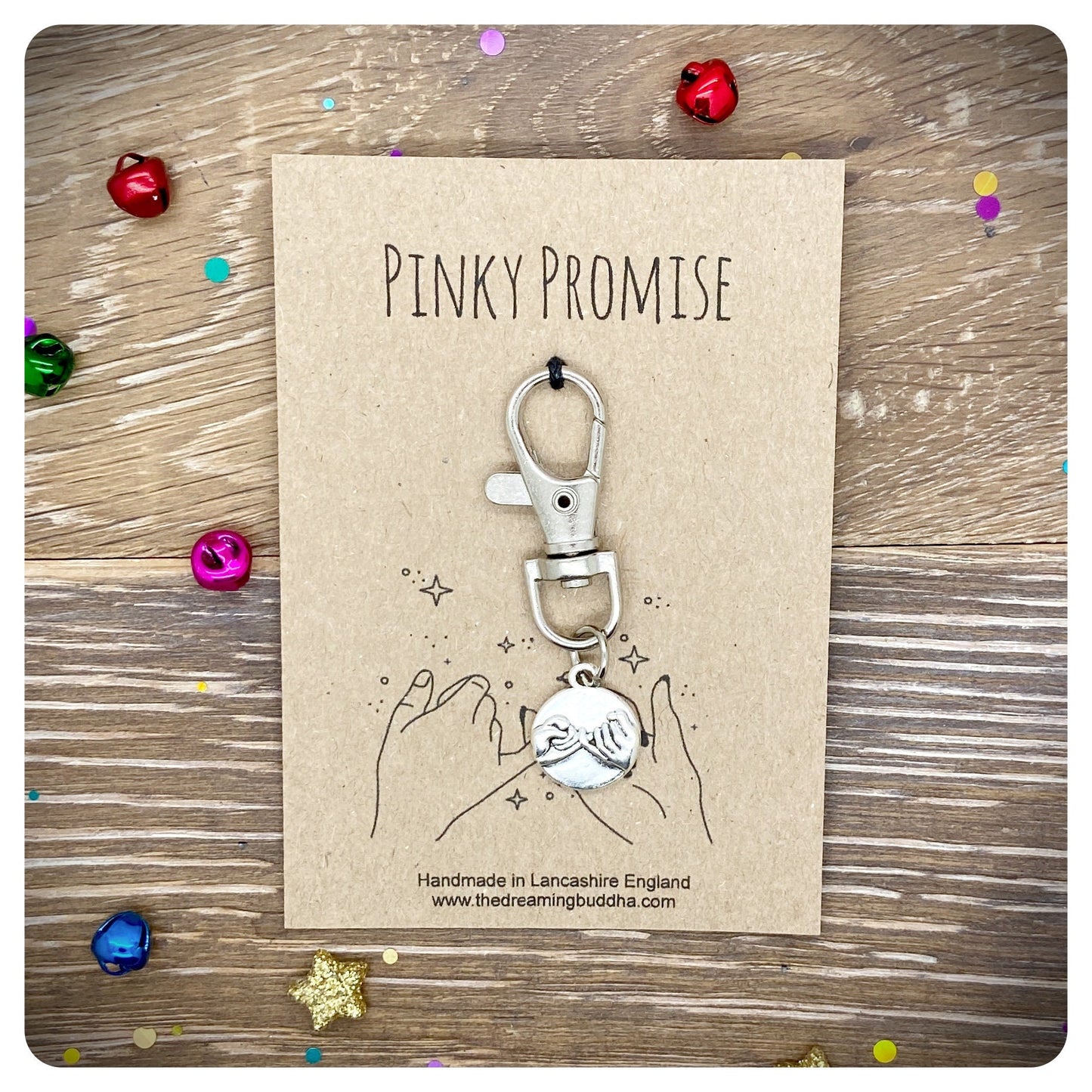 Pinky Promise Bag Charm, Best Friend Clip On Keyring, BFF School Gift, Friendship Gift, Promise Handbag Charm, Birthday Gift Friend