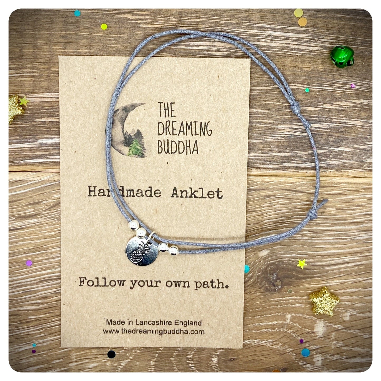 Tropical Pineapple Summer Anklet, Pineapple Ankle Bracelet, Pineapple Charm Anklet, Girly Holiday Gift