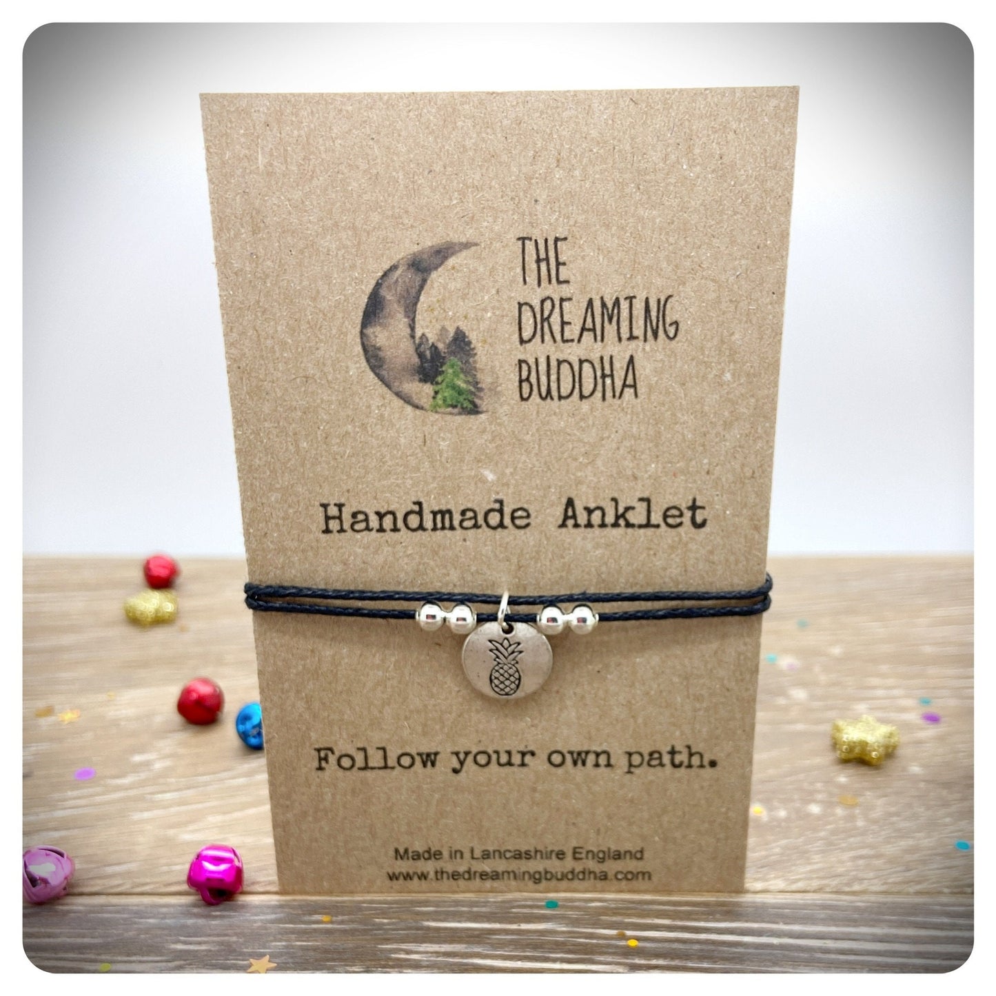 Tropical Pineapple Summer Anklet, Pineapple Ankle Bracelet, Pineapple Charm Anklet, Girly Holiday Gift