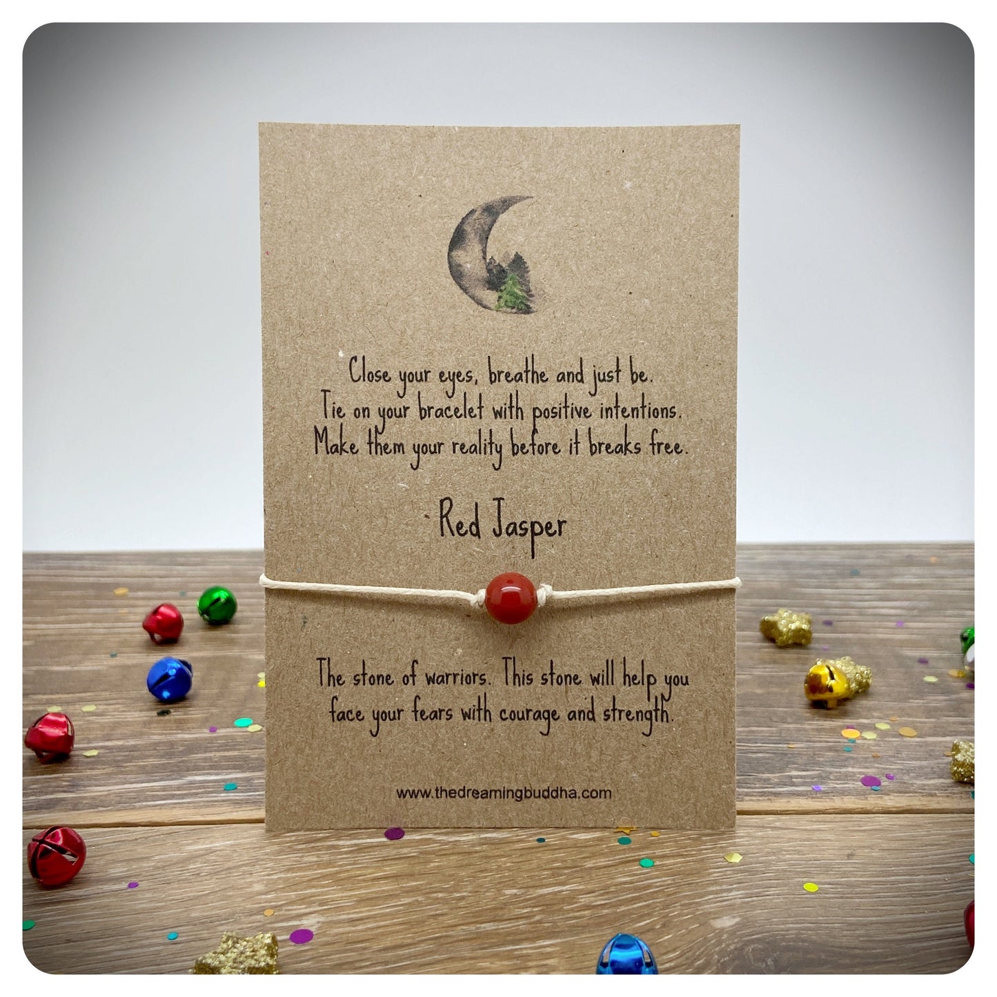 Red Jasper Healing Crystal Wish Bracelet, Gemstone String Bracelet, Natural, Natural Stone Bracelet For Courage and Strength