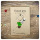 Thank You For Helping Me Grow Male Teacher Gift, Teacher Appreciation Keyring, Cactus Keyring, Gift Idea For Male Teachers